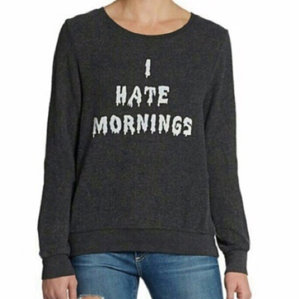 Wildfox xs i hate mornings jumper